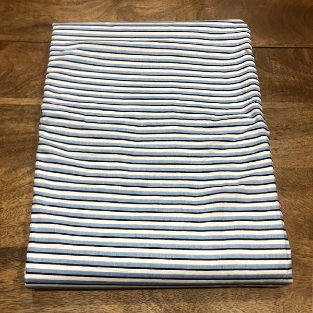 New Double Black Line Stripe Print Cotton Fabric Sewing Fabric for Dress Making Quilting Fabric