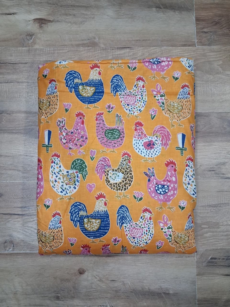 Cotton Cambric Screen Printed Animal Motif